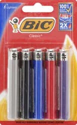 BIC Classic Lighters 5 ea