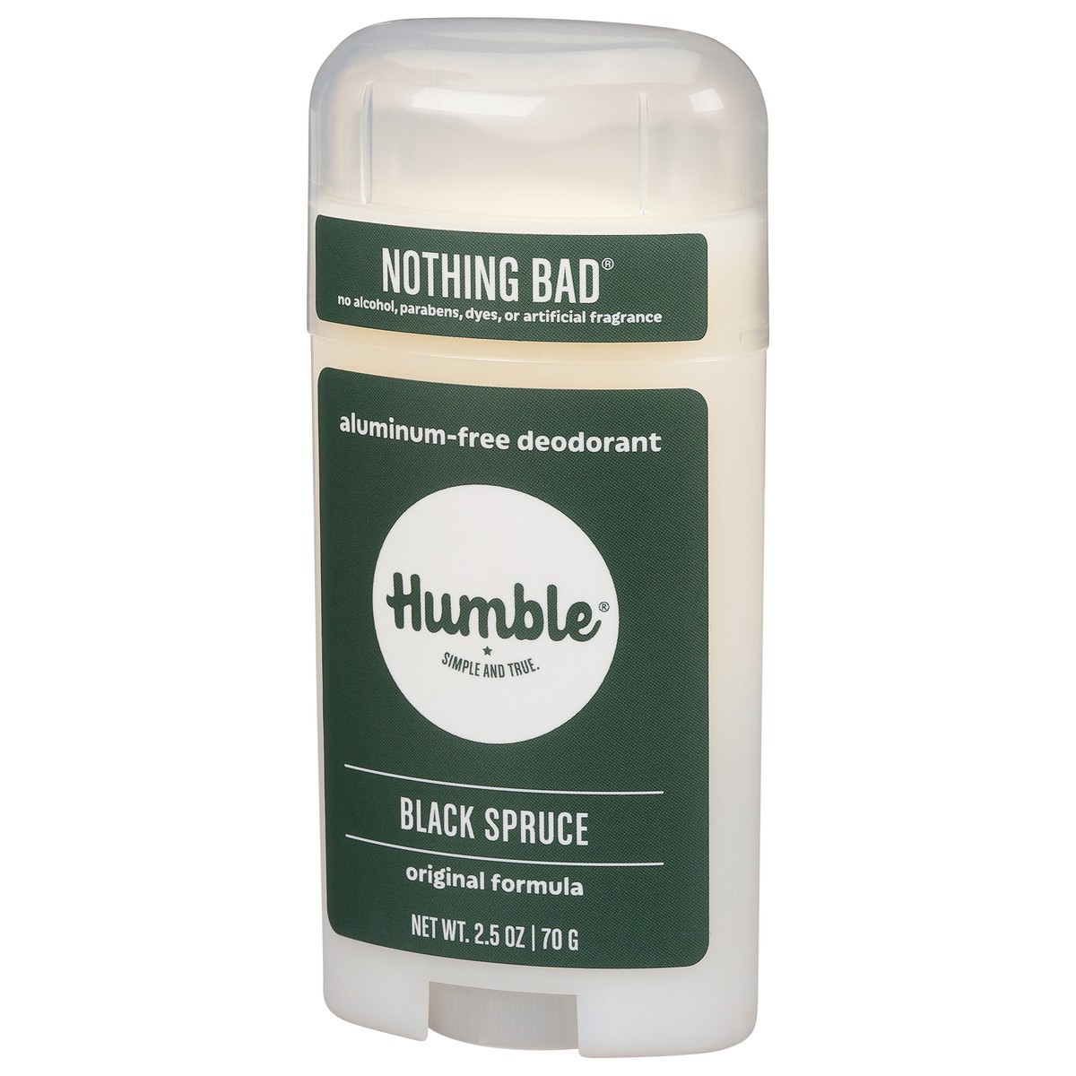 slide 7 of 9, Humble Nothing Bad Aluminum-Free Original Formula Black Spruce Deodorant 2.5 oz, 2.5 oz