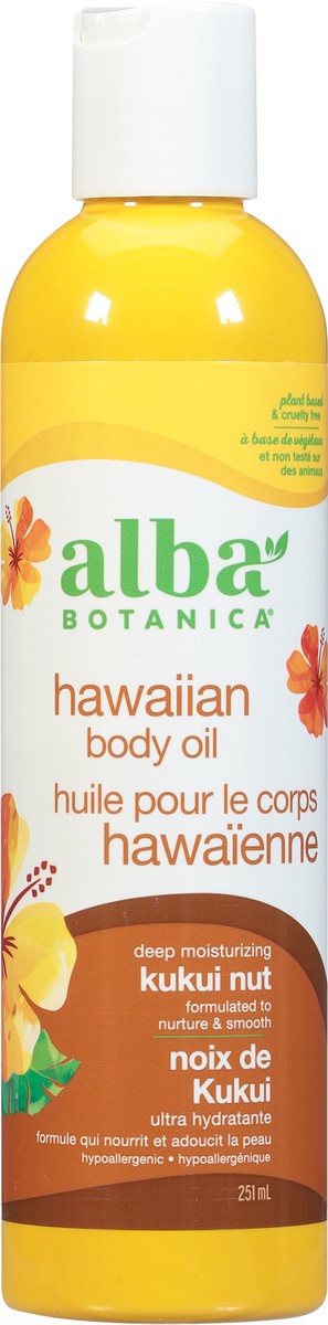 slide 4 of 7, Alba Botanica Deep Moisturizing Kukui Nut Hawaiian Body Oil, 8.5 oz
