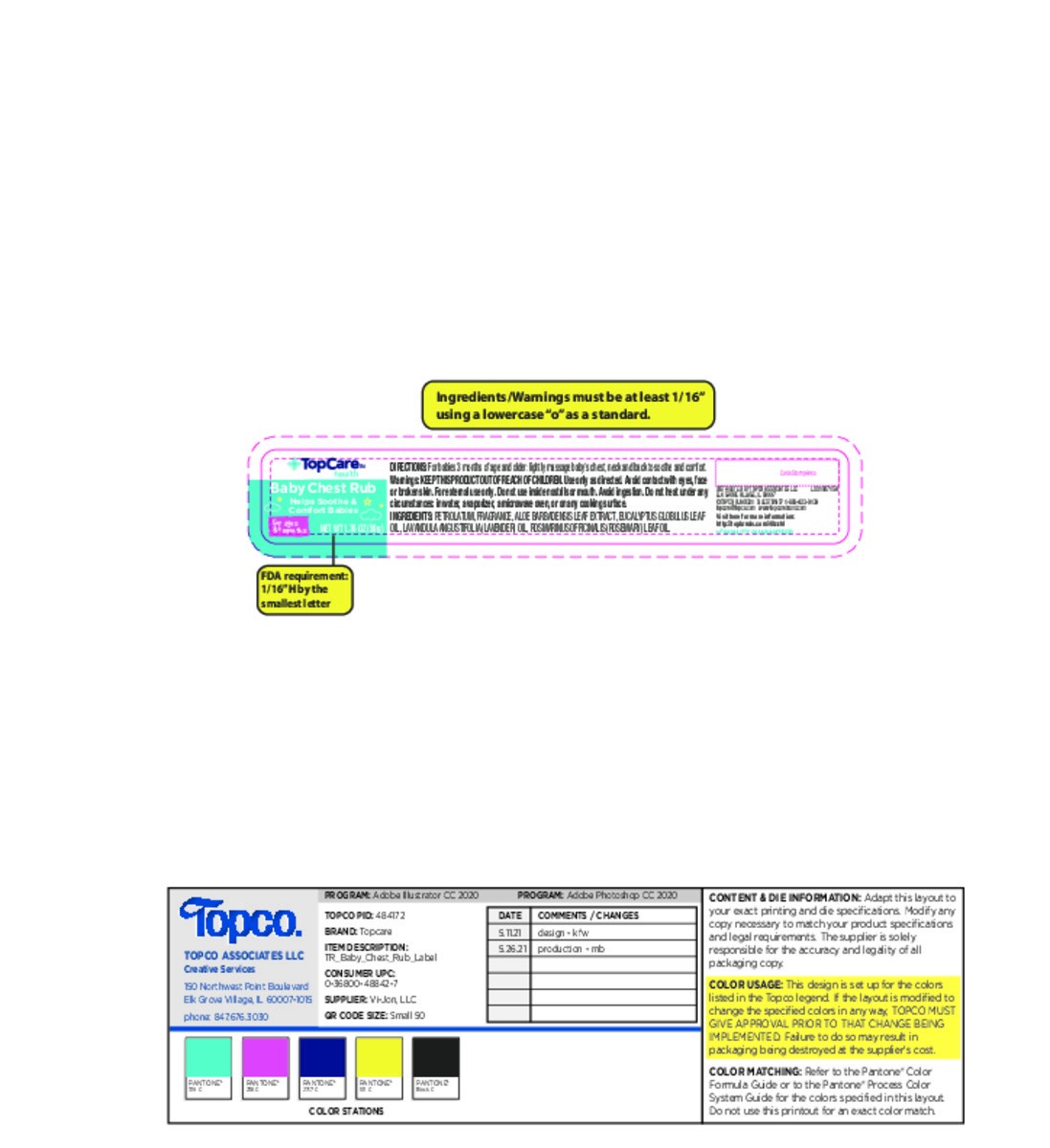 slide 15 of 15, TopCare Health Baby Chest Rub 1.76 oz, 1.76 oz