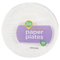 Disposable 9 Paper Plates - Uncoated - 200ct - Smartly™