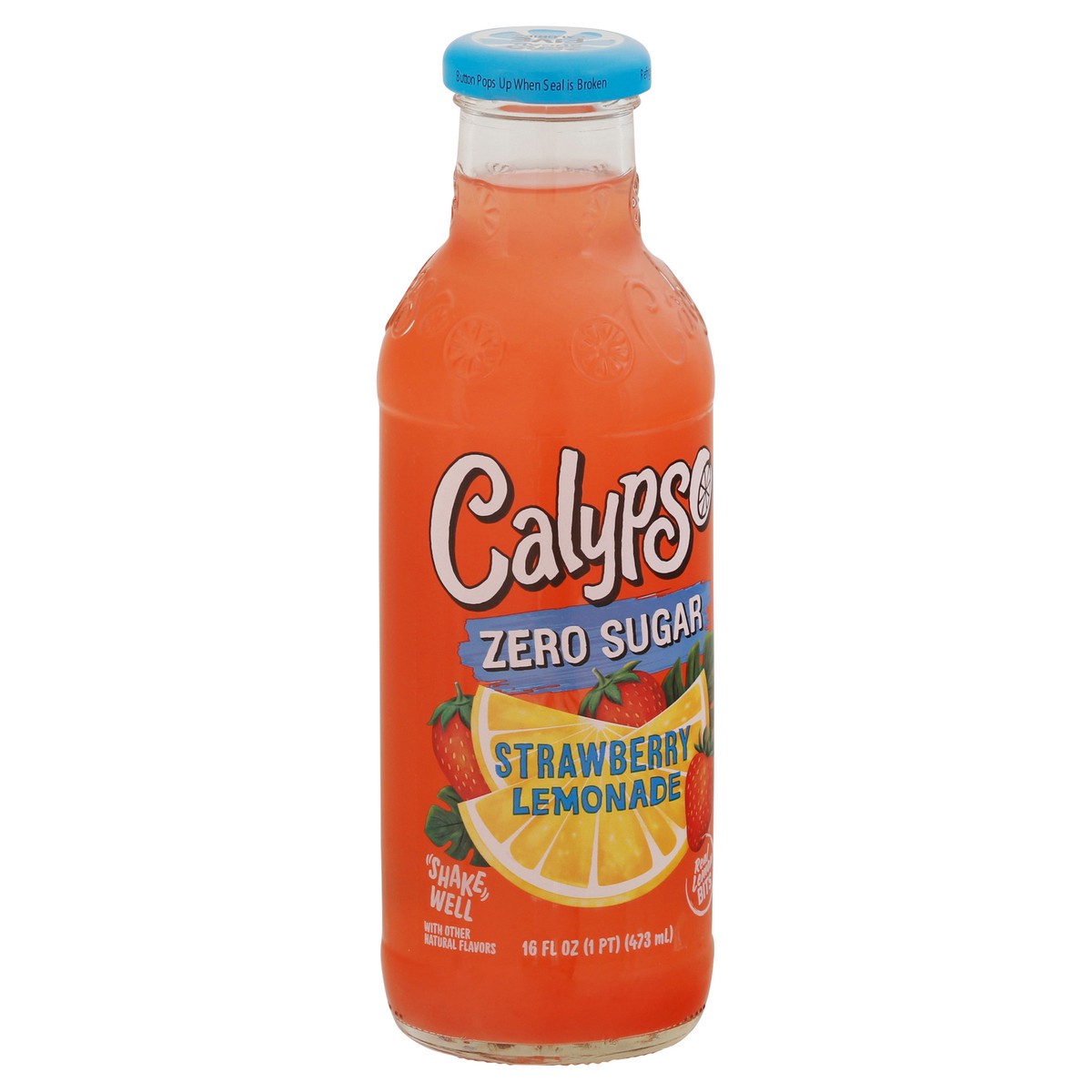 slide 2 of 9, Calypso Zero Sugar Strawberry Lemonade, 16 oz