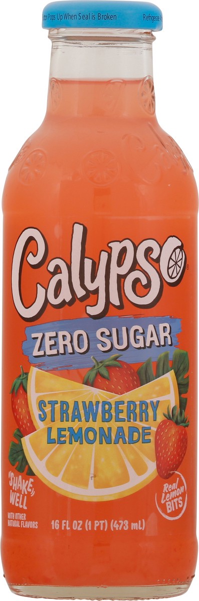 slide 4 of 9, Calypso Zero Sugar Strawberry Lemonade, 16 oz