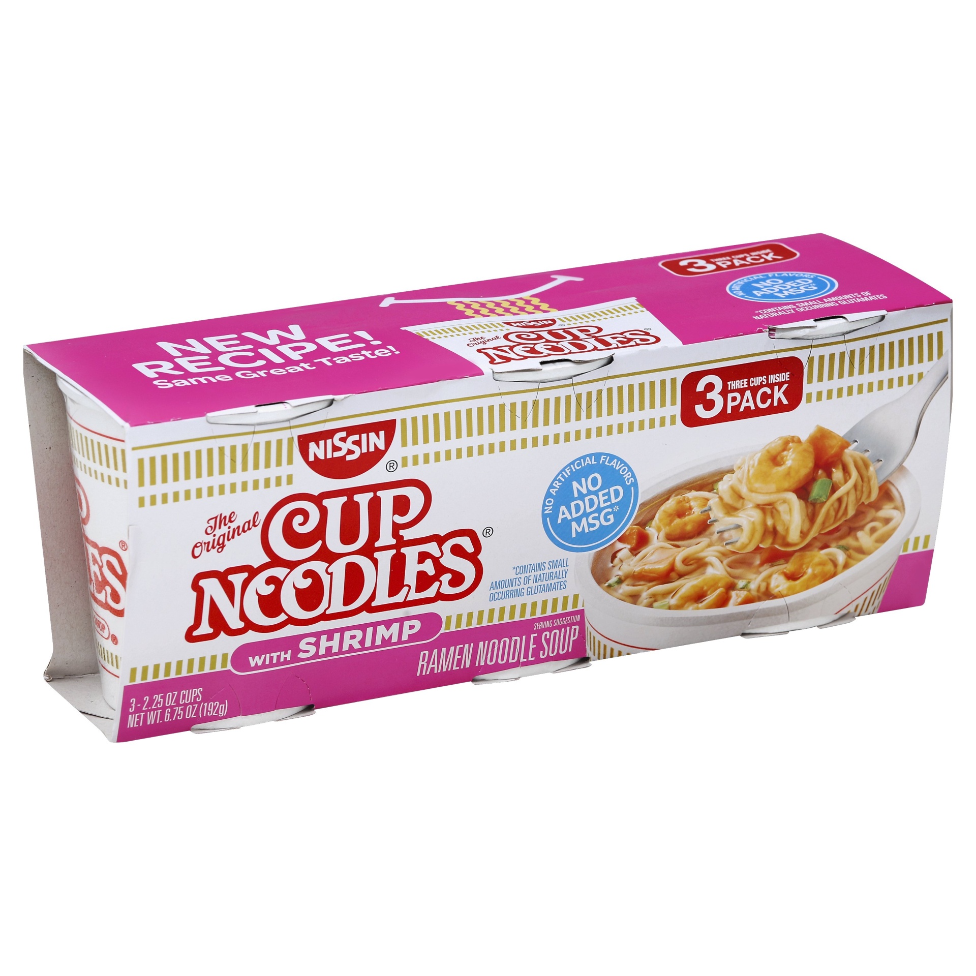 slide 1 of 1, Nissin Ramen Cup Noodles With Shrimp, 3 ct; 6.75 oz