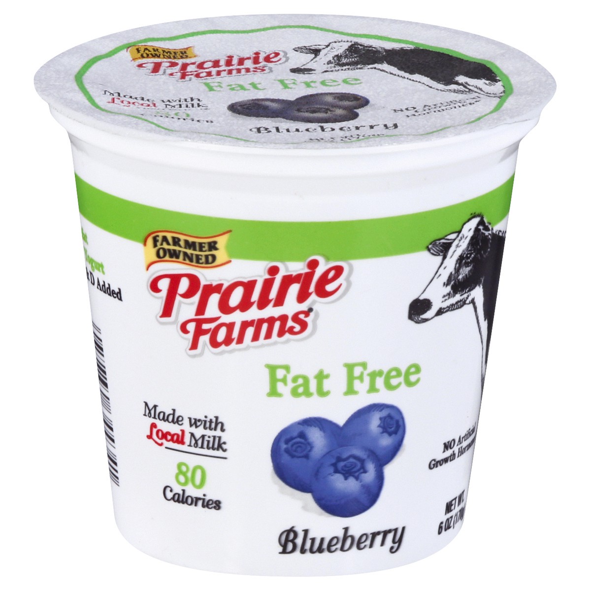 slide 5 of 12, Prairie Farms Fat Free Blended Blueberry Yogurt 6 oz, 6 oz