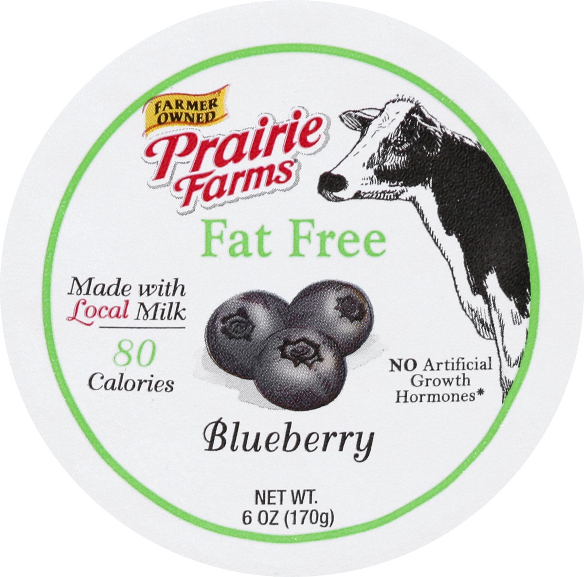 slide 11 of 12, Prairie Farms Fat Free Blended Blueberry Yogurt 6 oz, 6 oz