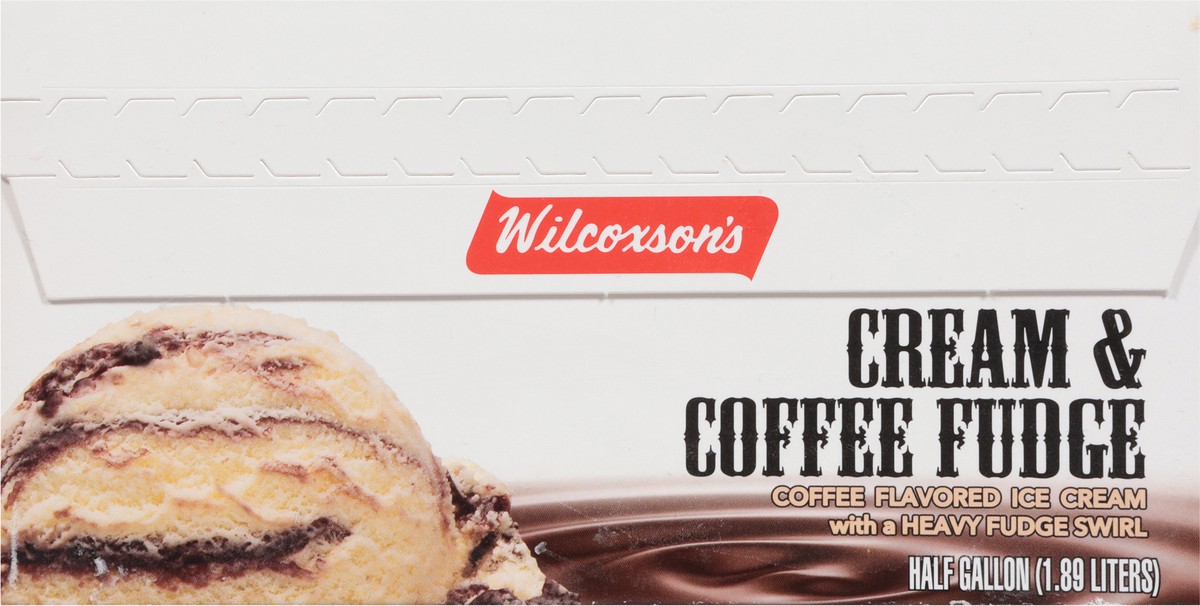 slide 13 of 17, Wilcoxson's Cream & Coffee Fudge Ice Cream 0.5 gal, 1/2 gal