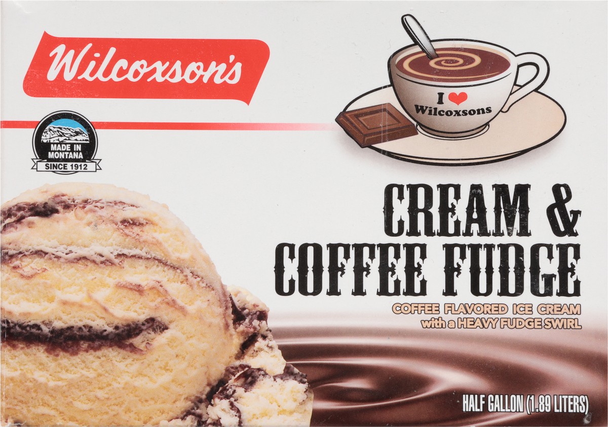 slide 12 of 17, Wilcoxson's Cream & Coffee Fudge Ice Cream 0.5 gal, 1/2 gal