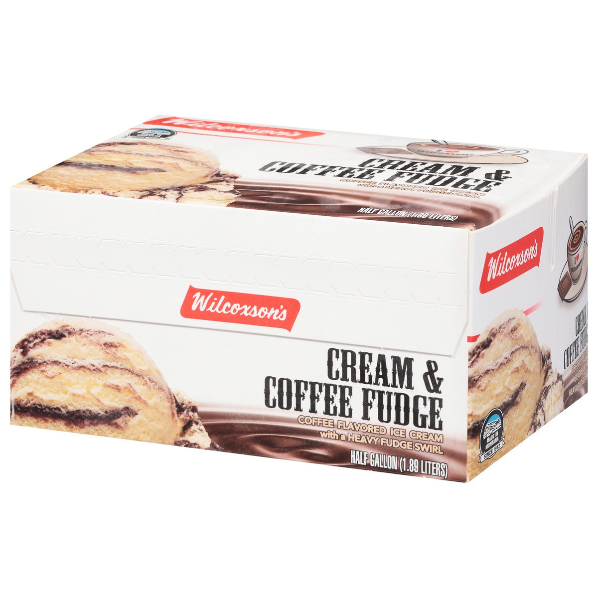 slide 8 of 17, Wilcoxson's Cream & Coffee Fudge Ice Cream 0.5 gal, 1/2 gal