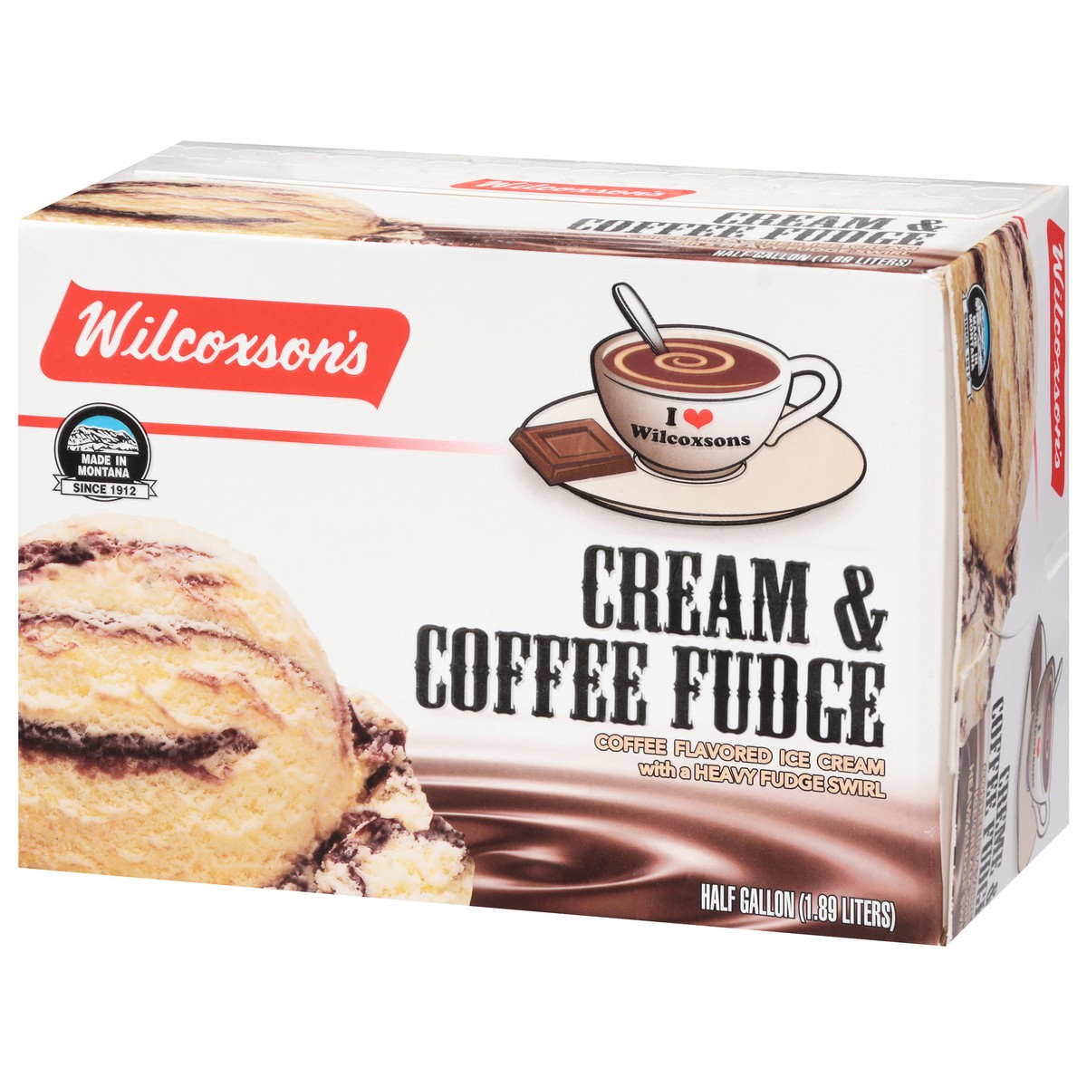 slide 2 of 17, Wilcoxson's Cream & Coffee Fudge Ice Cream 0.5 gal, 1/2 gal