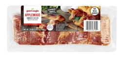 Giant Eagle Smoked Bacon, Thick Cut Sliced, Applewood
