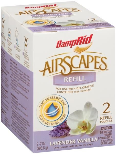 slide 1 of 1, DampRid Airscapes Lavender Vanilla Refill, 2 ct; 14 oz