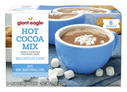 Giant Eagle Hot Cocoa Mix with Mini Marshmallows, 8 Packets