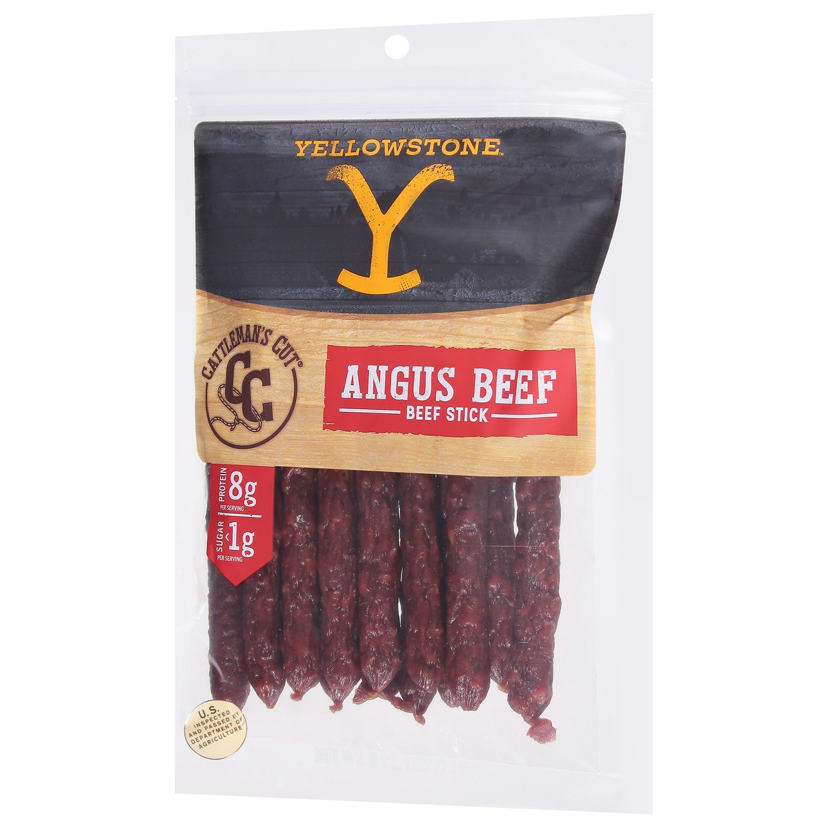 slide 7 of 12, Cattleman's Cut Yellowstone Angus Beef Beef Stick 8 oz, 8 oz