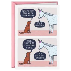 Hallmark Shoebox Funny Delicious Unicorn Birthday Card - E10, E6