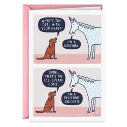 Hallmark Shoebox Funny Delicious Unicorn Birthday Card - E10, E6