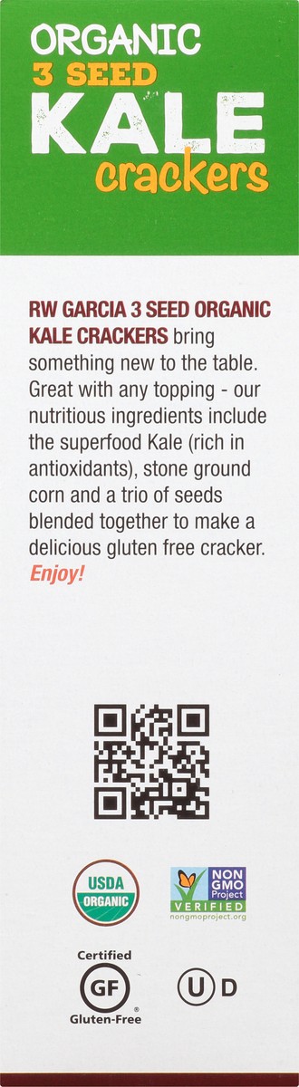 slide 3 of 12, RW Garcia Kale Seed Crackers Og, 5.5 oz