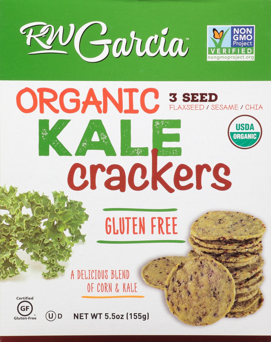 slide 12 of 12, RW Garcia Kale Seed Crackers Og, 5.5 oz
