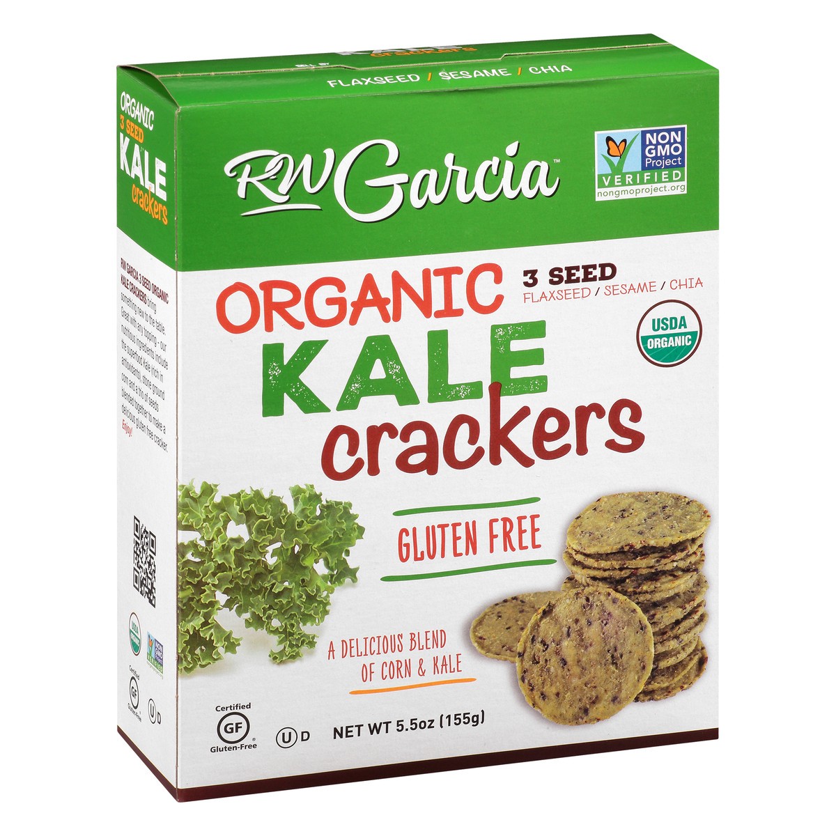 slide 6 of 12, RW Garcia Kale Seed Crackers Og, 5.5 oz