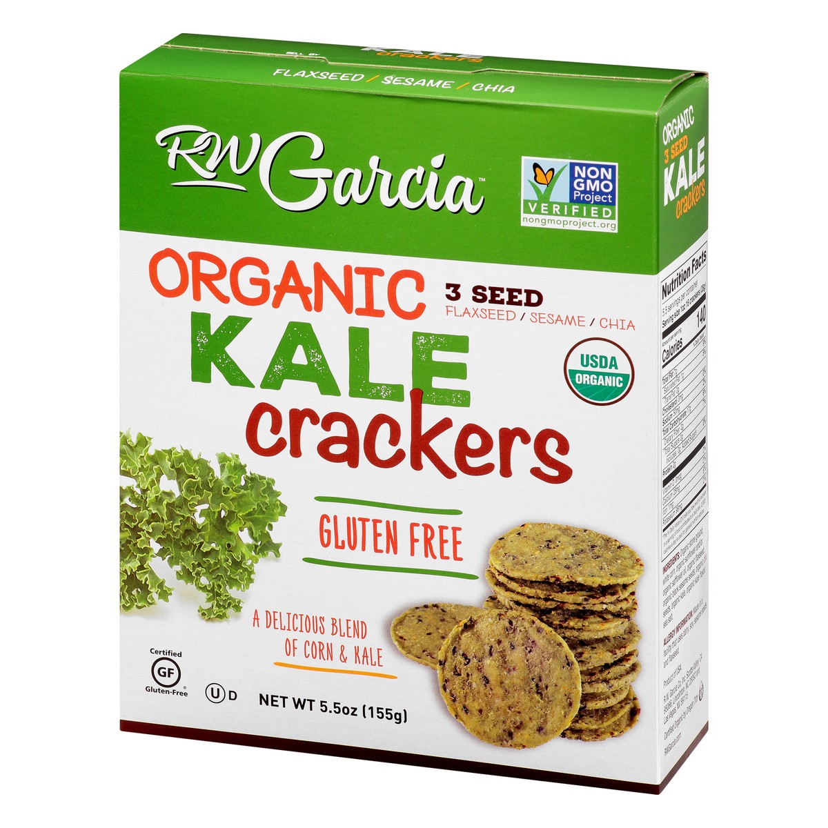 slide 8 of 12, RW Garcia Kale Seed Crackers Og, 5.5 oz