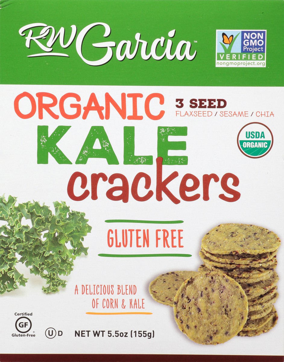 slide 9 of 12, RW Garcia Kale Seed Crackers Og, 5.5 oz