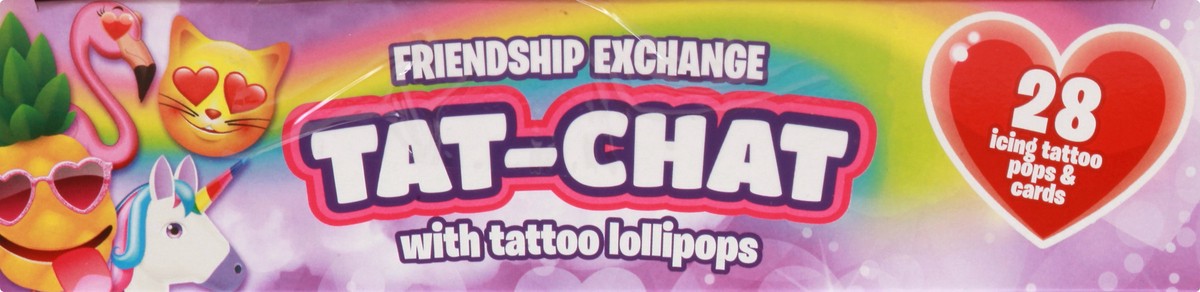 slide 8 of 13, Flix Candy with Tattoo Lollipops Orange Strawberry Blue Respberry & Pineapple Tat-Chat 4.93 oz, 4.93 oz