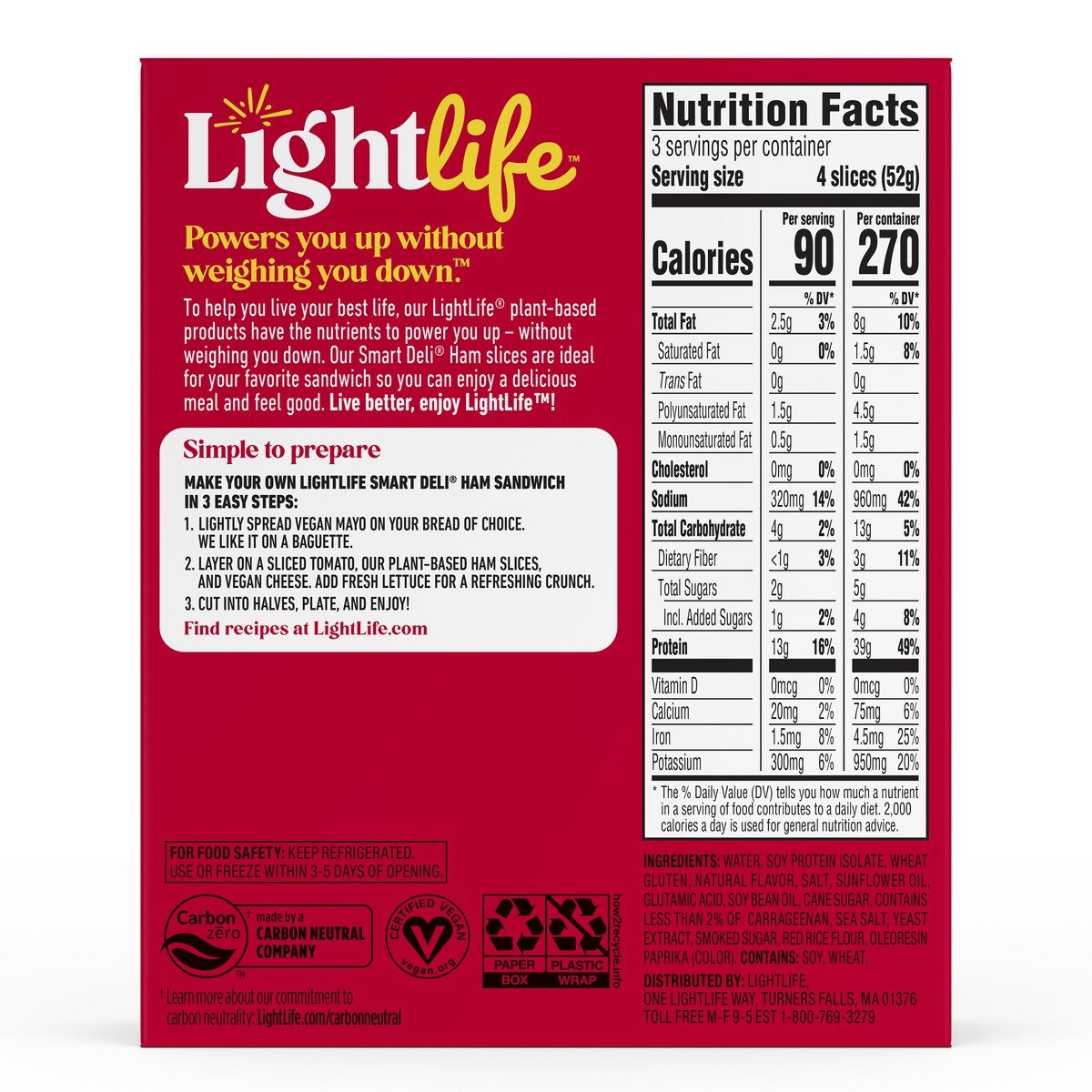 slide 6 of 9, Lightlife Deli Slices, 5.5 oz