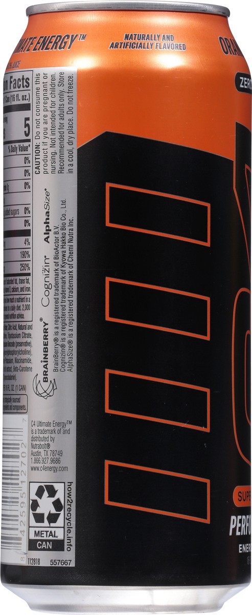 slide 2 of 14, C4 Sport Ultimate Energy Zero Sugar Performance Orange Cream Energy Drink 16 fl oz, 16 fl oz