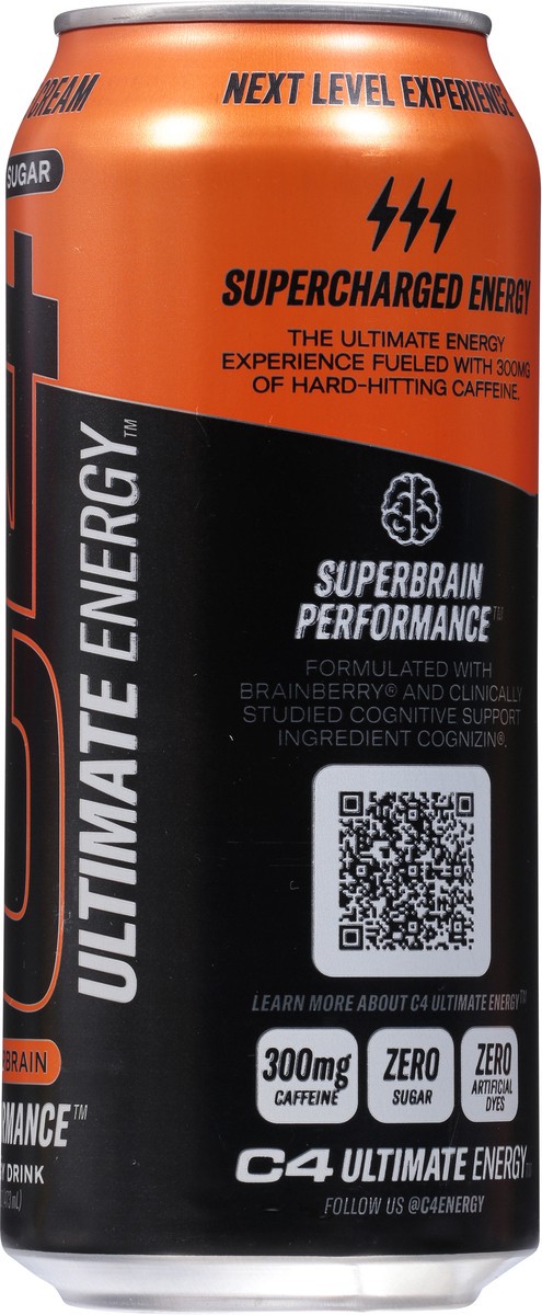 slide 8 of 14, C4 Sport Ultimate Energy Zero Sugar Performance Orange Cream Energy Drink 16 fl oz, 16 fl oz