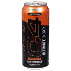 C4 Sport Ultimate Energy Zero Sugar Performance Orange Cream Energy Drink 16 fl oz