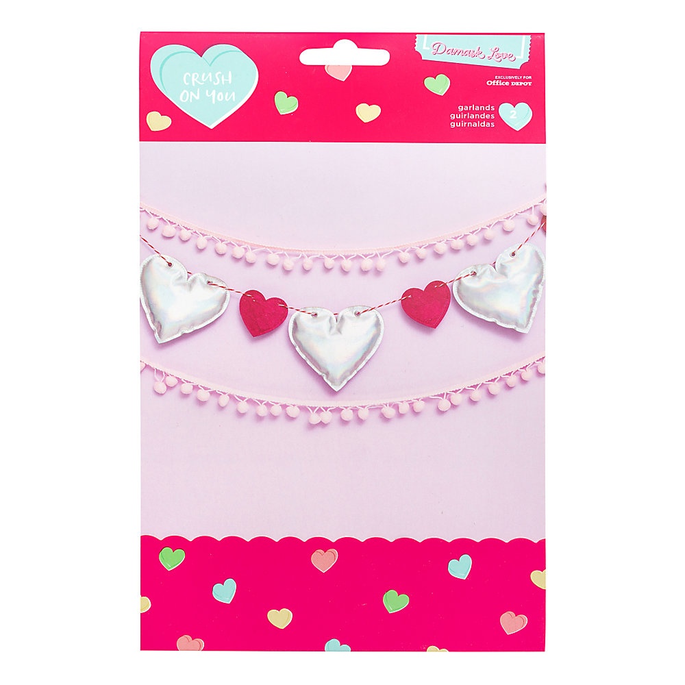 slide 1 of 1, American Crafts Damask Love Valentine's Day Garland, 8', 1 ct