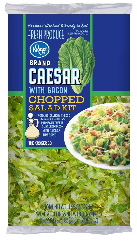 slide 1 of 1, Kroger Bacon Caesar Chopped Salad Kit, 11.55 oz