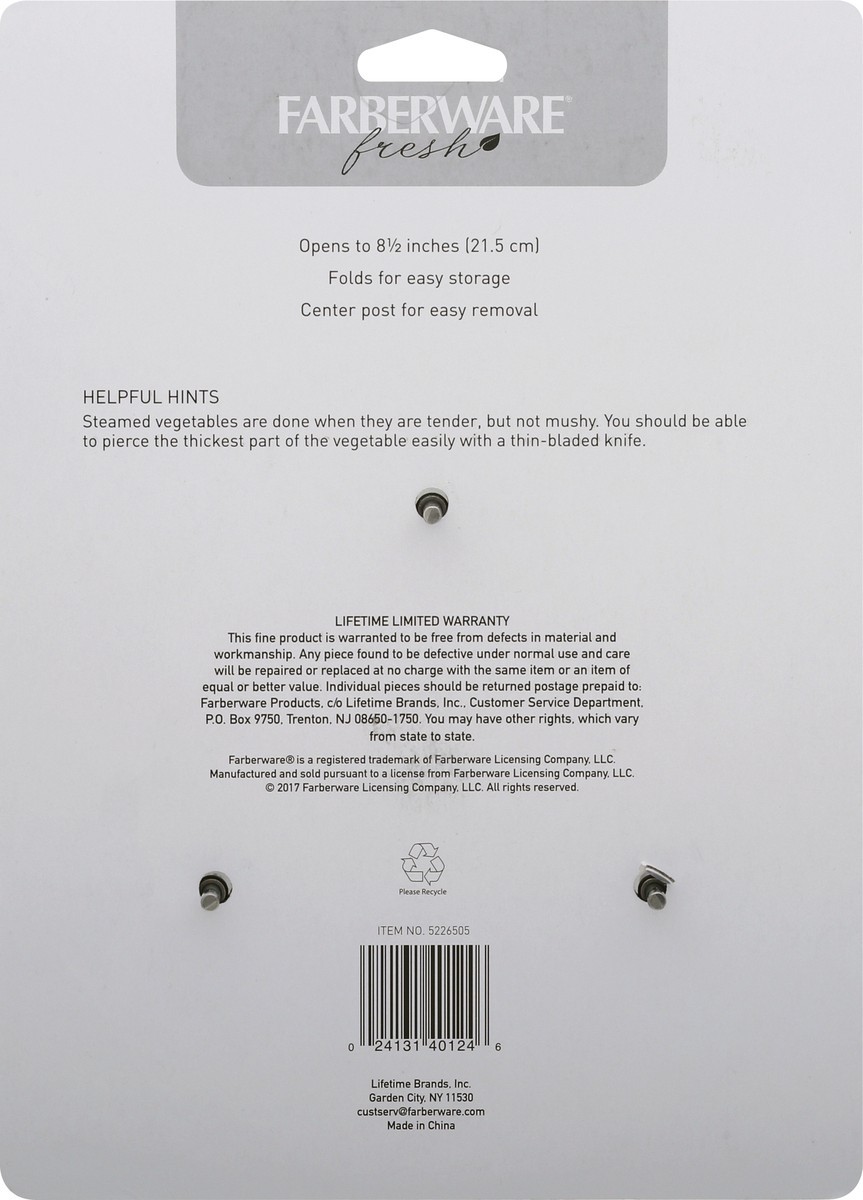 slide 8 of 9, Farberware Fresh Healthy Eating Steamer Basket, 1 ct