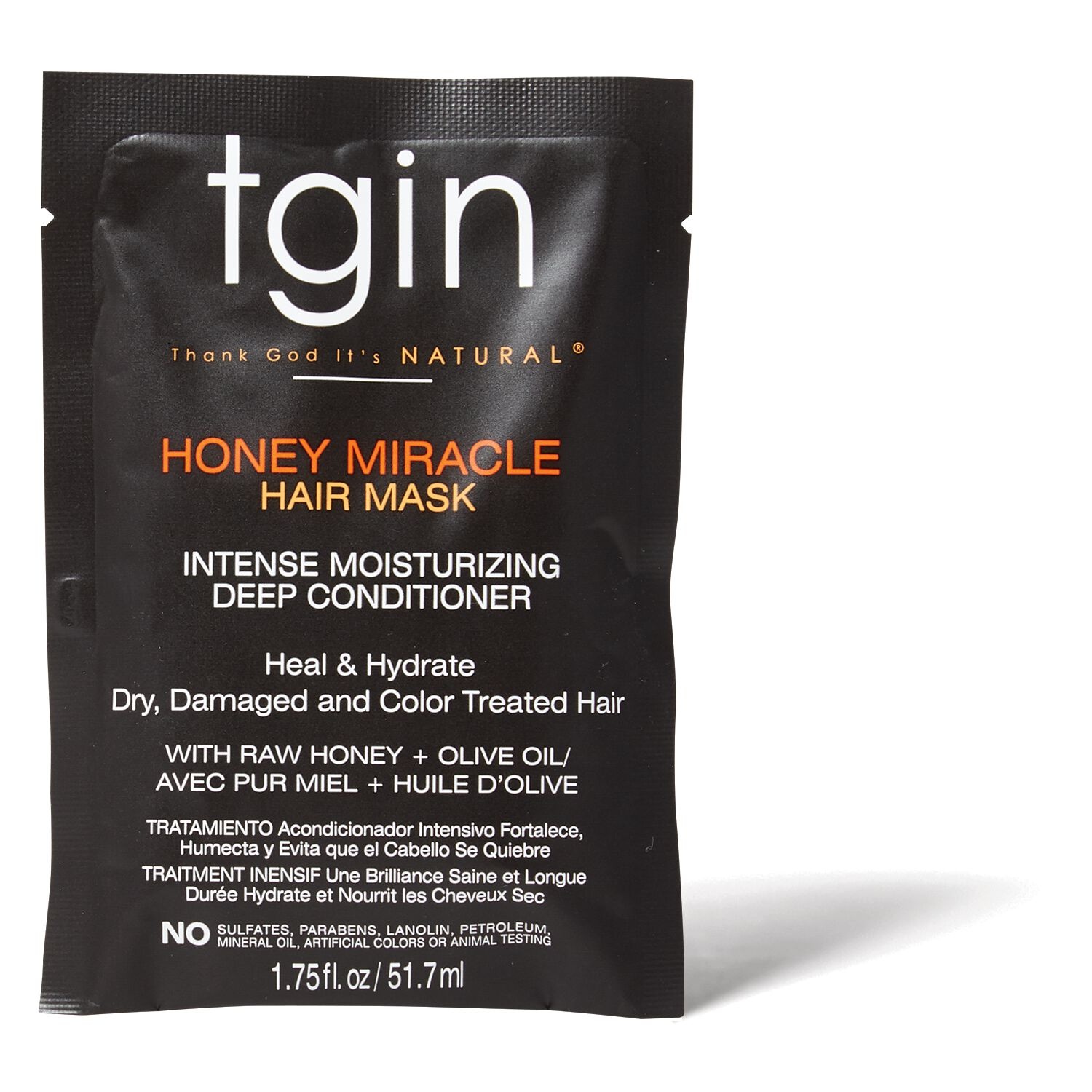 slide 1 of 1, TGIN Honey Miracle Hair Mask Intense Moisturizing Deep Conditioner, 1.75 fl oz