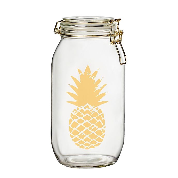 slide 1 of 1, Global Amici Large Glass Pineapple Cannister, 1 ct