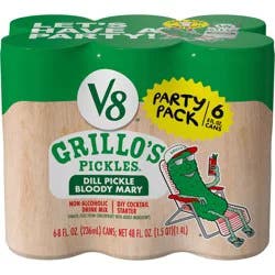 V8 Grillo's Dill Pickle Bloody Mary Mix - 6 Pack 8 fl oz Cans