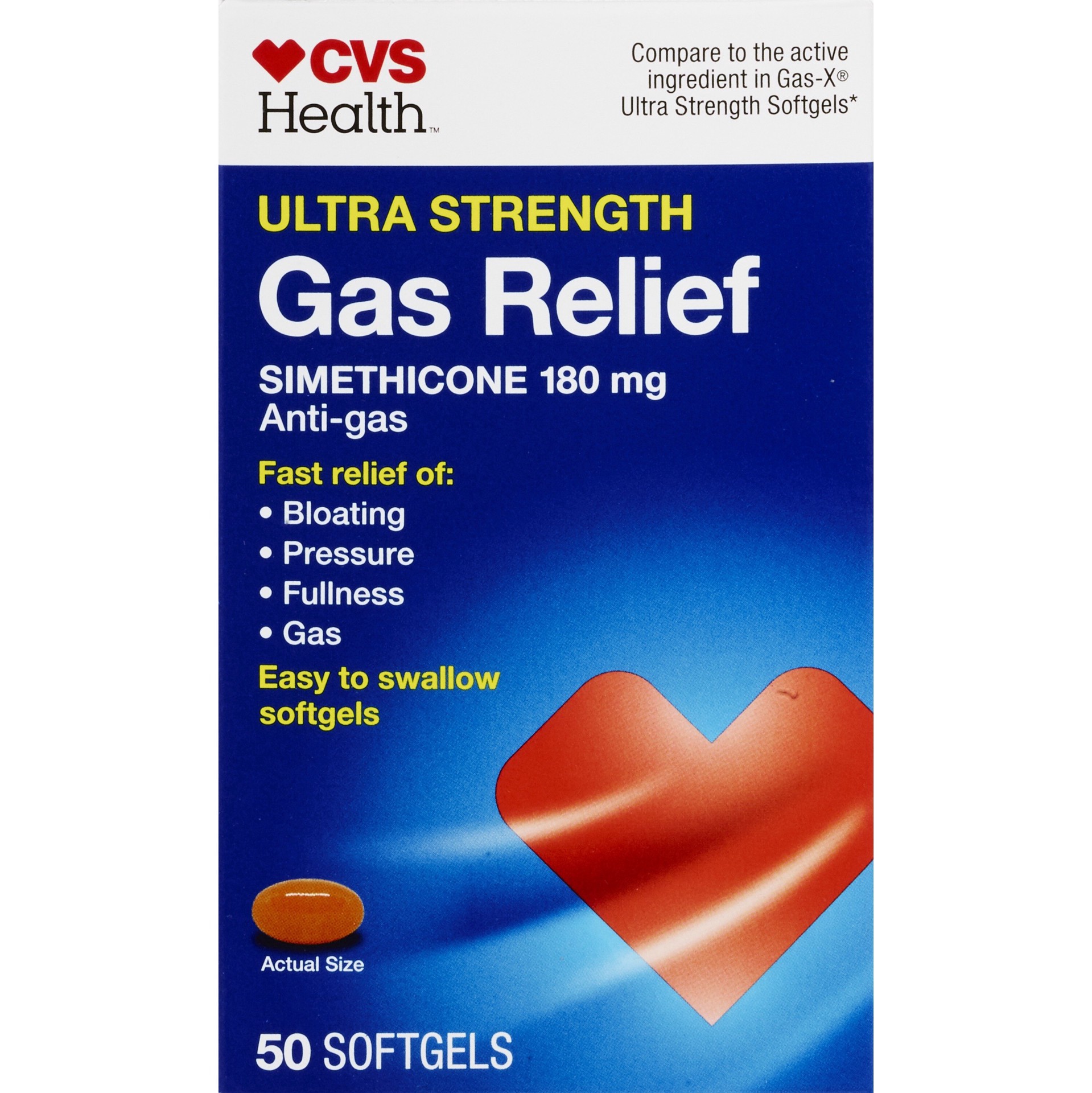 slide 1 of 1, Cvs Health Ultra Strength Gas Relief Softgels, 50 Ct, 50 ct