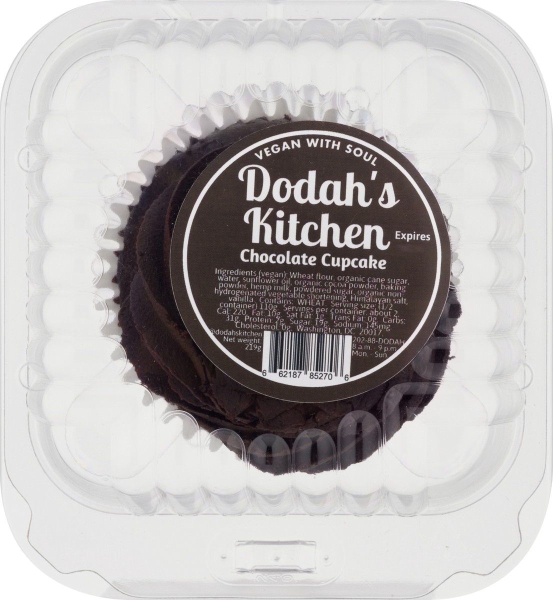 slide 1 of 10, Dodah's Kitchen Chocolate Cupcake 219 gr, 6 oz