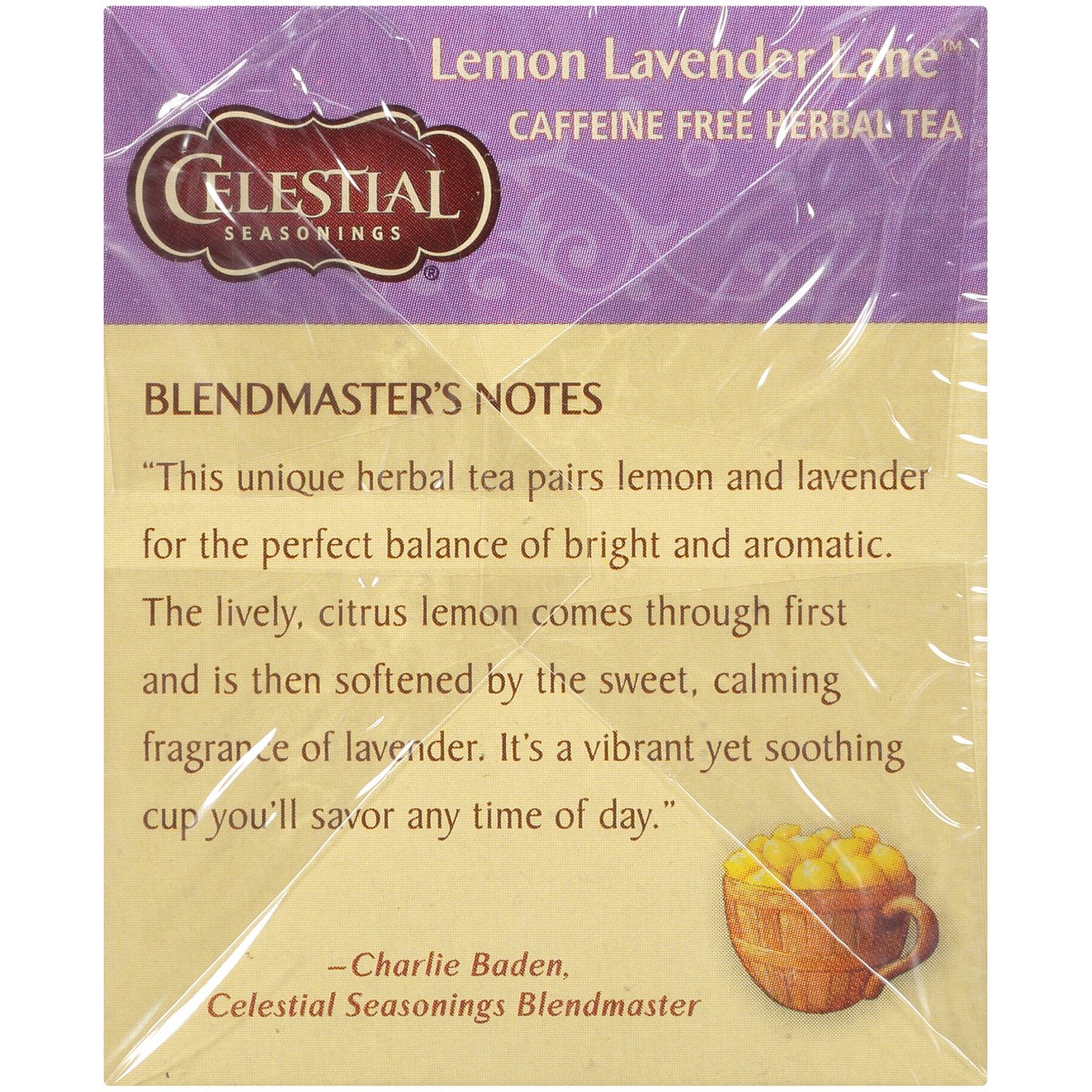 slide 6 of 10, Celestial Seasonings Lemon Lavender Lane Caffeine Free Herbal Tea Bags 20 ct Box, 1.1 oz