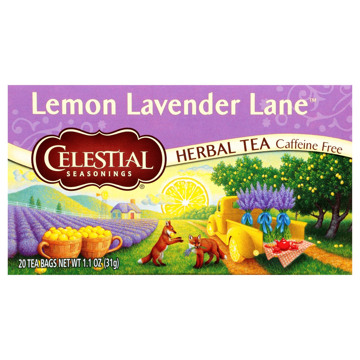 slide 10 of 10, Celestial Seasonings Lemon Lavender Lane Caffeine Free Herbal Tea Bags 20 ct Box, 1.1 oz