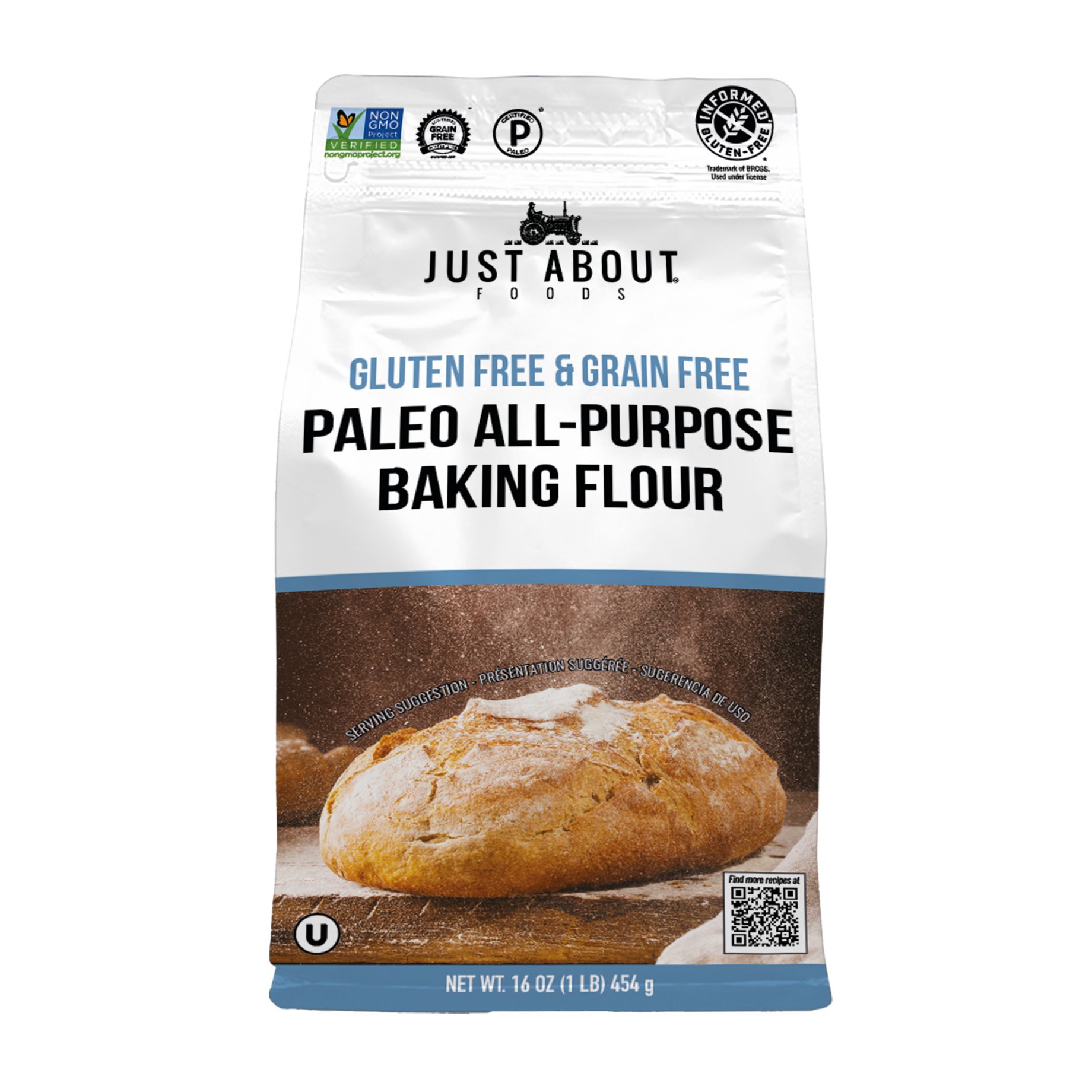 slide 1 of 1, Just About Foods Paleo Grain Free All-Purpose Baking Flour, 1 lb