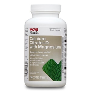 slide 1 of 1, CVS Health Calcium Citrate + D With Magnesium Coated Tablet, 150 ct