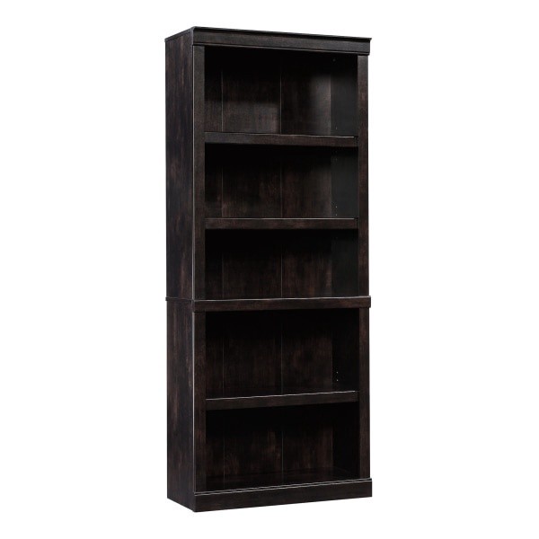 slide 10 of 10, Realspace 72"H 5-Shelf Bookcase, Peppered Black, 1 ct
