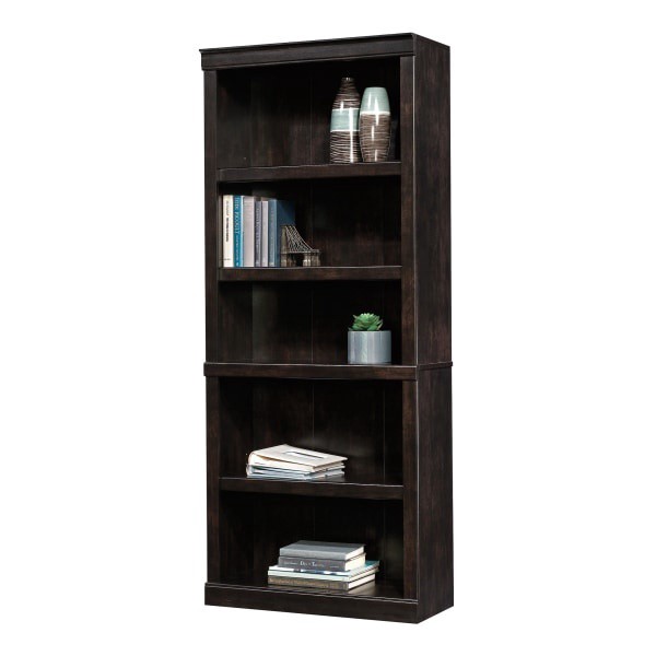 slide 8 of 10, Realspace 72"H 5-Shelf Bookcase, Peppered Black, 1 ct