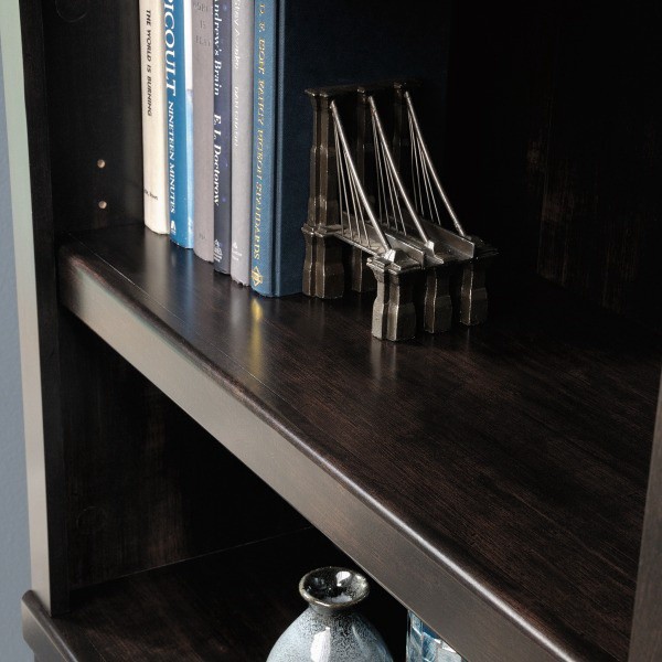 slide 6 of 10, Realspace 72"H 5-Shelf Bookcase, Peppered Black, 1 ct