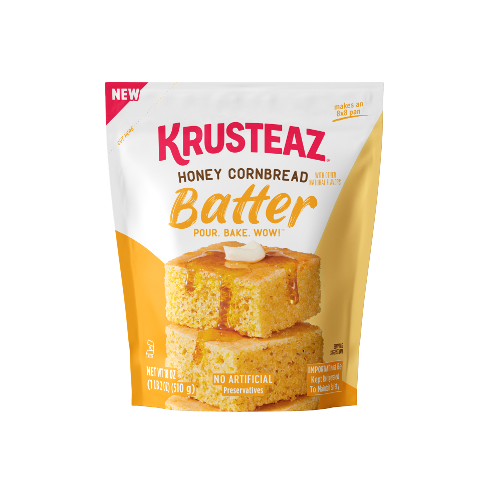 slide 1 of 6, Krusteaz Refrigerated Honey Cornbread Batter, 18 oz