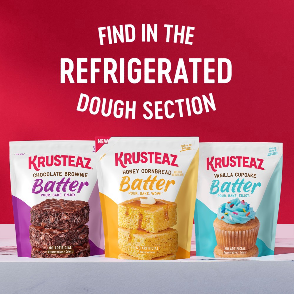 slide 4 of 6, Krusteaz Refrigerated Honey Cornbread Batter, 18 oz