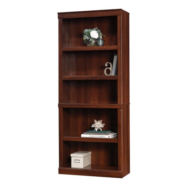 slide 5 of 10, Realspace 72"H 5-Shelf Bookcase, Mulled Cherry, 1 ct