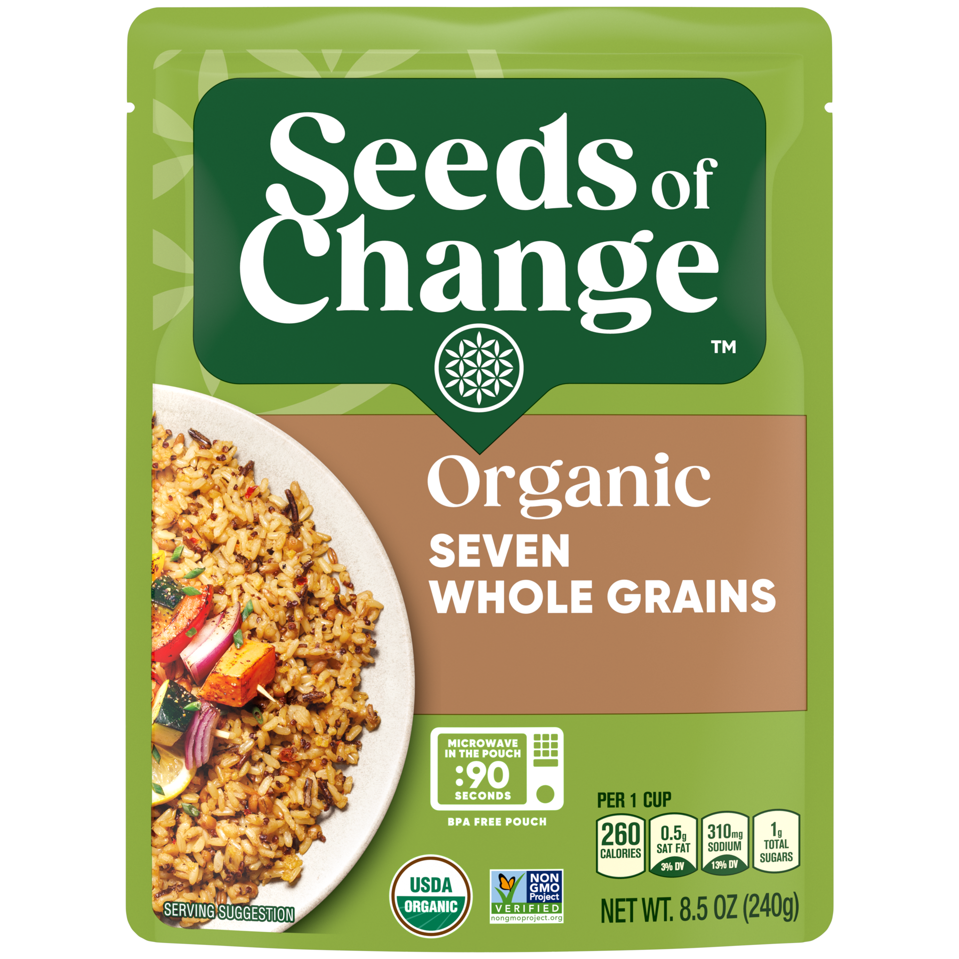 slide 1 of 12, Seeds of Change™ Certified Organic Seven Whole Grains Pouch 8.5 oz, 8.5 oz