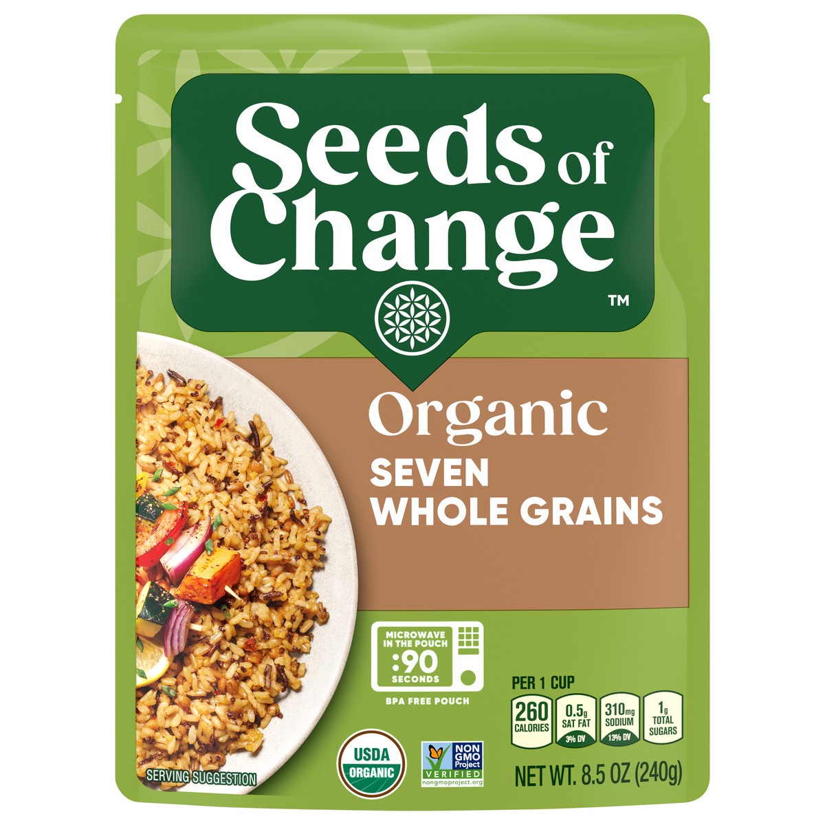 slide 1 of 12, Seeds of Change™ Certified Organic Seven Whole Grains Pouch 8.5 oz, 8.5 oz